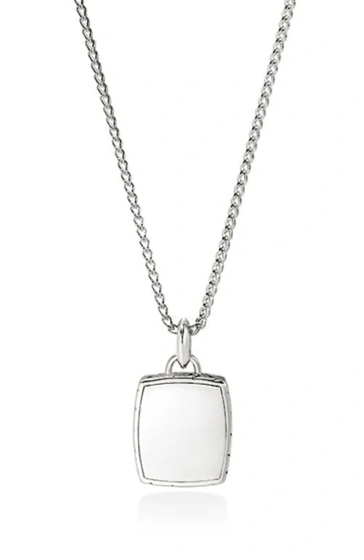 John Hardy Tag Necklace Sterling Silver In Metallic