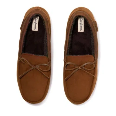 Dearfoams Pierce Microsuede Moccasin Slipper In Brown
