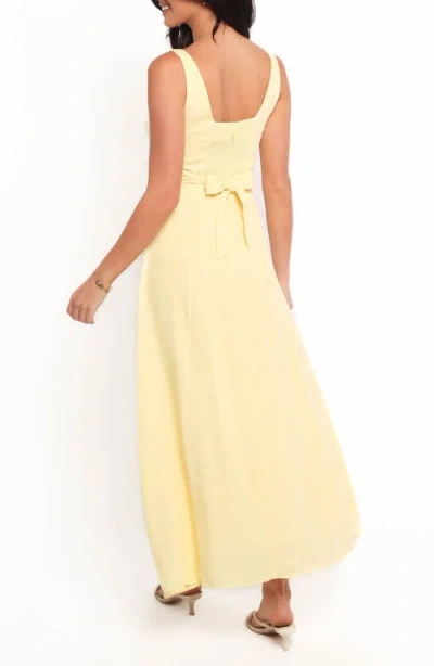 Petal And Pup Petal & Pup Archer Sleeveless Fit & Flare Midi Dress In Yellow