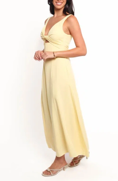 Petal And Pup Petal & Pup Archer Sleeveless Fit & Flare Midi Dress In Yellow