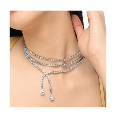 Sohi Bling Multi-layer Necklace In Metallic