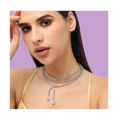 Sohi Bling Multi-layer Necklace In Metallic