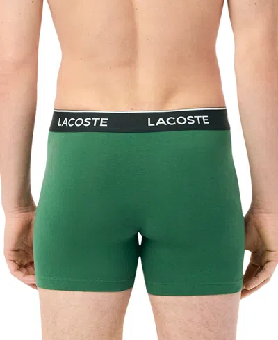 Lacoste Men's 3-pack Stretch Cotton Boxer Briefs - Xl In Multi