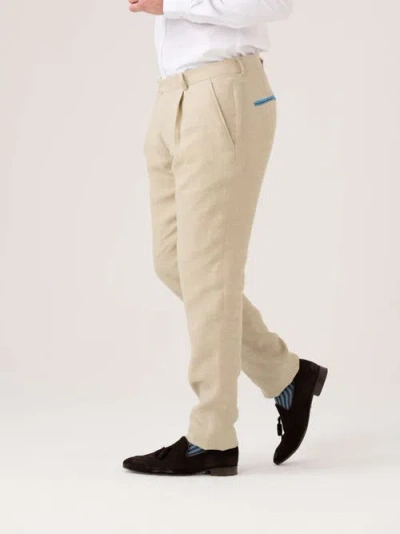 Koy Clothing Linen/wool/silk Blend Tailored Trousers