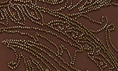 L Agence Eulla Embellished Mini Skirt In Brown