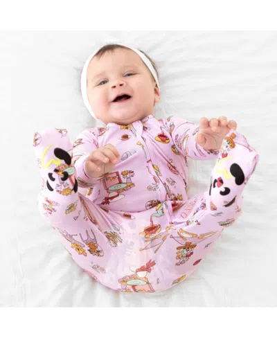 Bellabu Bear Unisex Tea Party Convertible Footie In Pink