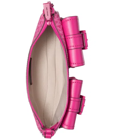 Michael Kors Michael  Zoe Small Convertible Pouchette Shoulder In Pink