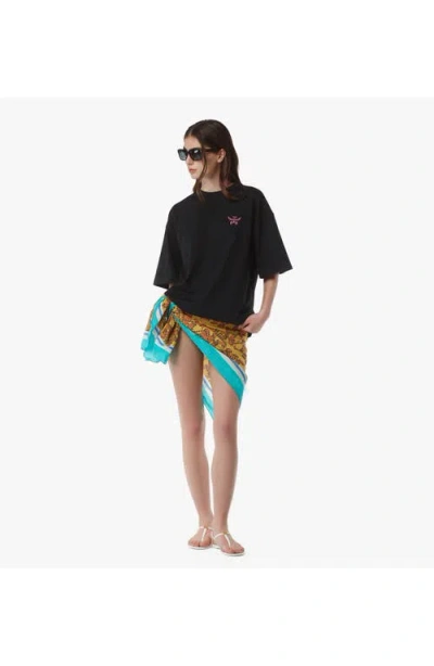 Mcm X Snipes Rhinestone Logo-print T-shirt In Black