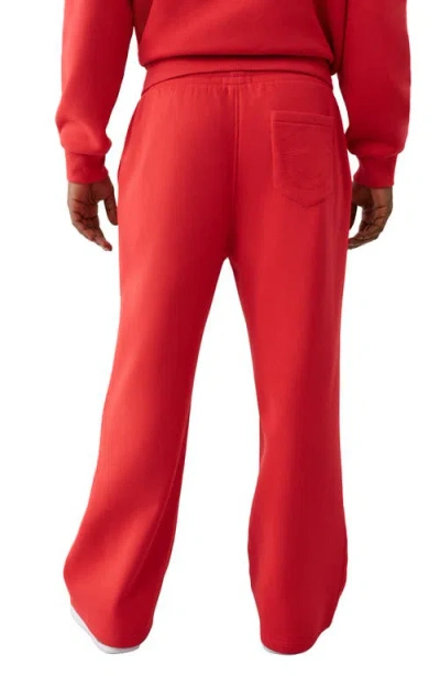 True Religion Mesh Horseshoe Sweatpants In Red