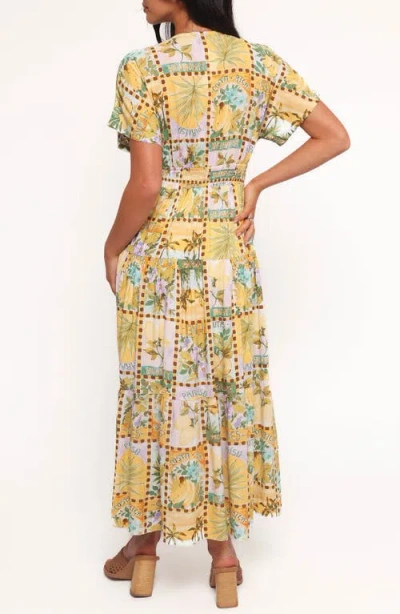 Petal And Pup Petal & Pup Sorrento Print Maxi Dress In Yellow