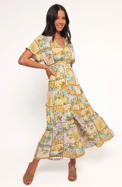 Petal And Pup Petal & Pup Sorrento Print Maxi Dress In Yellow