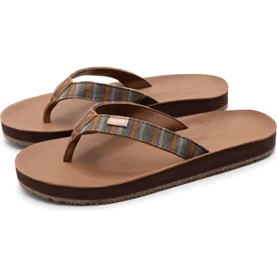 Feelgoodz Womens Zensole Slim Kinderz Woven Strap Faux Leather Flip Flop Thong Sandals