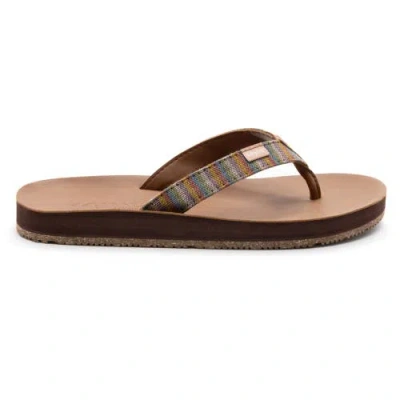 Feelgoodz Womens Zensole Slim Kinderz Woven Strap Faux Leather Flip Flop Thong Sandals