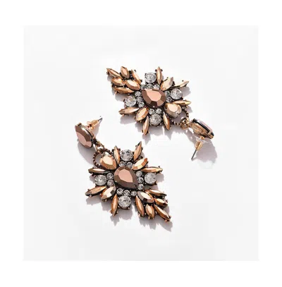 Sohi Party Stone Drop Earrings In Gold