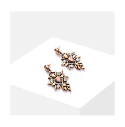 Sohi Party Stone Drop Earrings In Gold