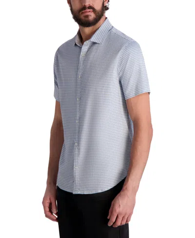 Karl Lagerfeld Karltooth Short Sleeve Shirt In Blue