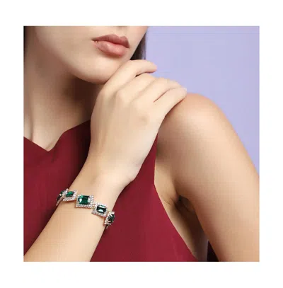 Sohi Party Stone Statement Bracelet In Gold