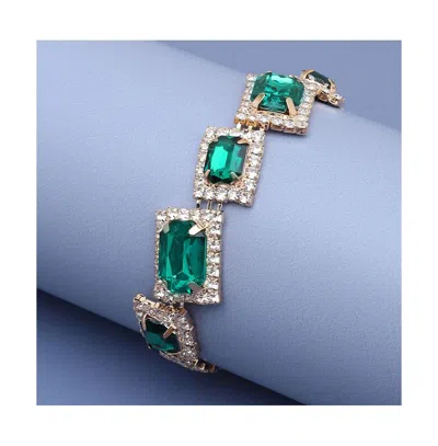 Sohi Party Stone Statement Bracelet In Gold