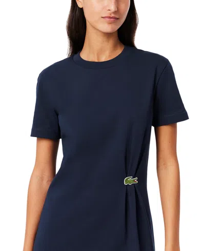 Lacoste Usa Women's Cotton Pleated T-shirt Dress