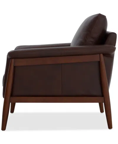 Macy's Hazelynn Leather Accent Chair, Exclusively At Macys In Black