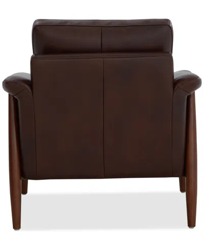 Macy's Hazelynn Leather Accent Chair, Exclusively At Macys In Black