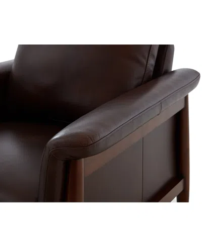 Macy's Hazelynn Leather Accent Chair, Exclusively At Macys In Black