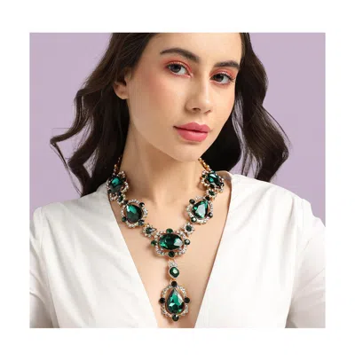 Sohi Party Stone Statement Necklace In Gold