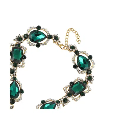 Sohi Party Stone Statement Necklace In Gold