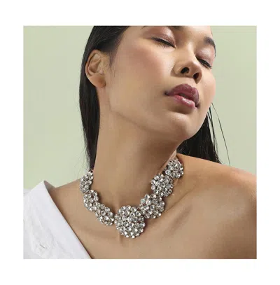 Sohi Stellar Sparkle Statement Necklace In Gold