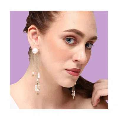 Sohi Pellet-party Drop Earrings In Gray