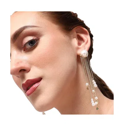 Sohi Pellet-party Drop Earrings In Gray