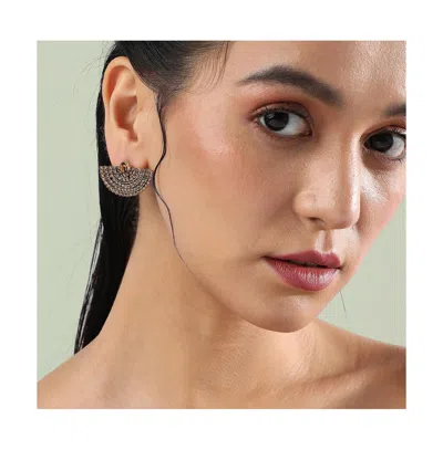 Sohi Dreamweaver Stud Earrings In Metallic