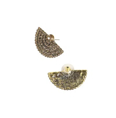 Sohi Dreamweaver Stud Earrings In Metallic