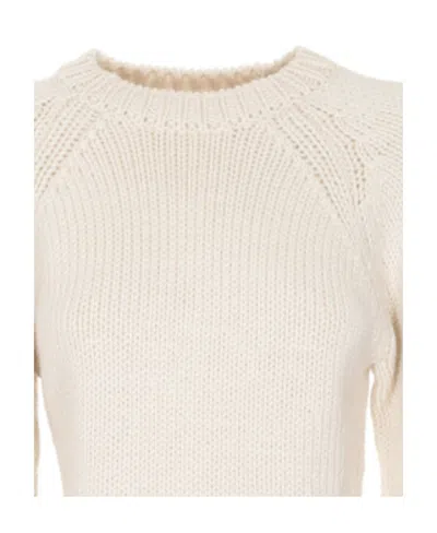 Chloé Wool Round Neck Sweater In White