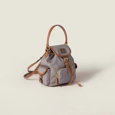 Miu Miu Canvas And Leather Backpack
