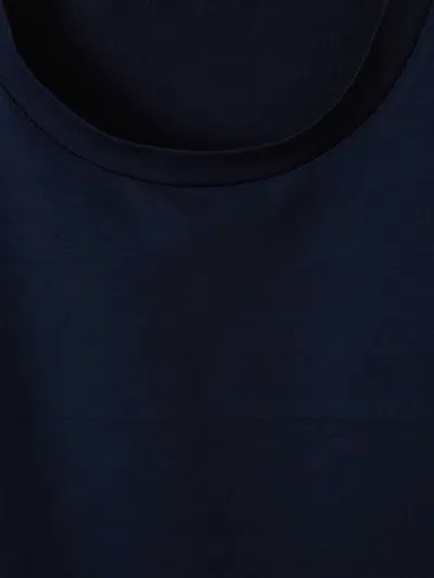 Herno Men Resort T-shirt In Cotton And Light Stretch Nylon In Blue