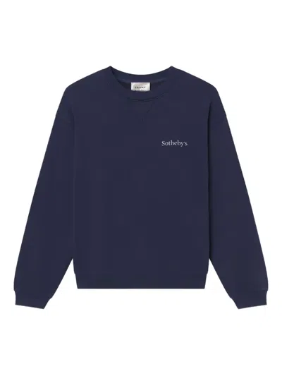 Frame X Sotheby's Logo Sweatshirt In Blue
