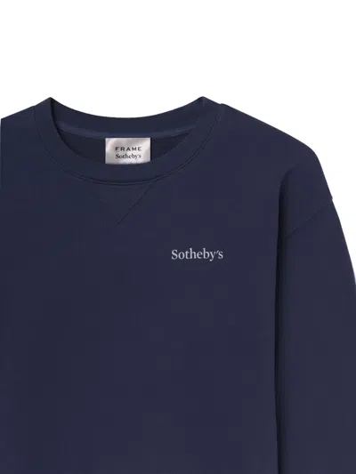 Frame X Sotheby's Logo Sweatshirt In Blue