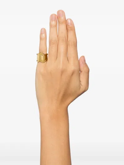 Eshvi Wave Brass Ring
