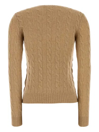 Polo Ralph Lauren Julianna Cable-knit Sweater In Brown