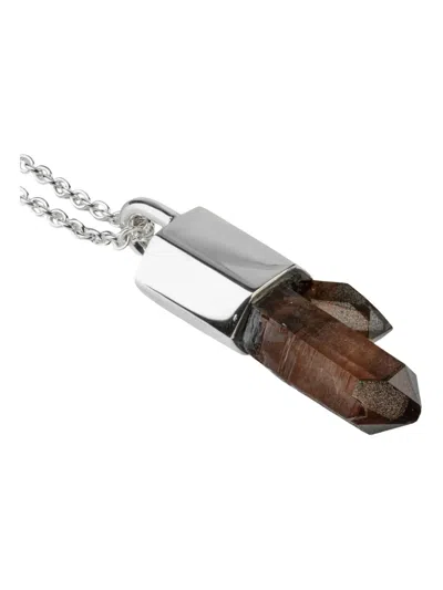 Parts Of Four Iron-quartz Necklace In Metallic