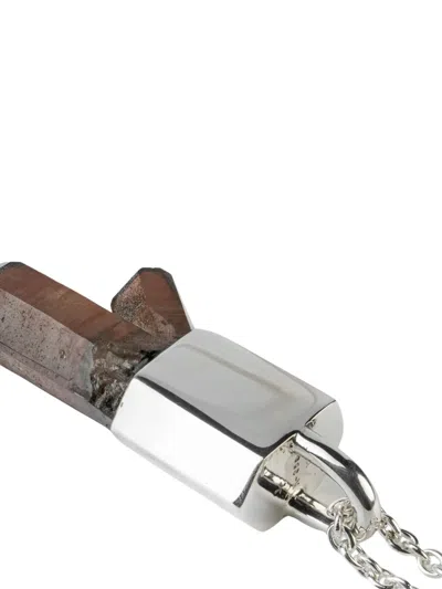 Parts Of Four Iron-quartz Necklace In Metallic