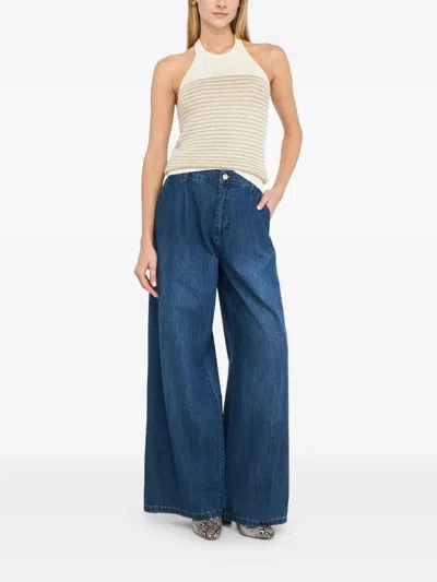 Liu •jo Striped Lurex® Top In White