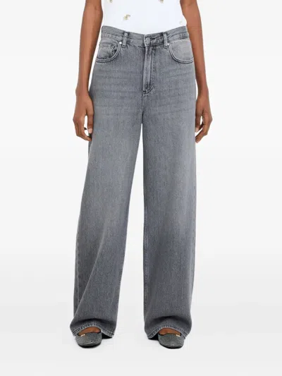 Liu •jo High-rise Wide-leg Jeans In Black