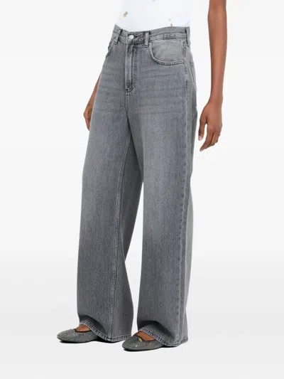 Liu •jo High-rise Wide-leg Jeans In Black