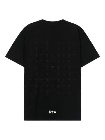 Rta Cross-print T-shirt In Black
