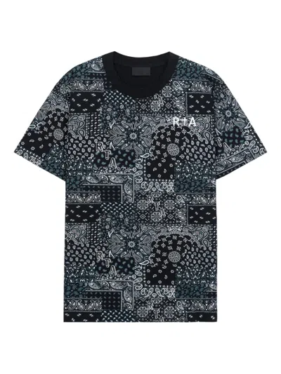 Rta Bandana-patchwork T-shirt In Black