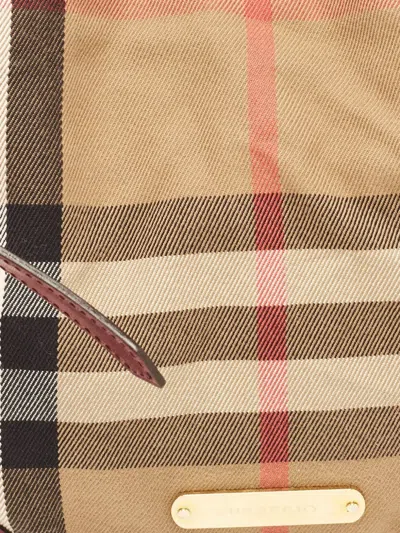 Pre-owned Burberry Check-pattern Tote Bag In Neutral
