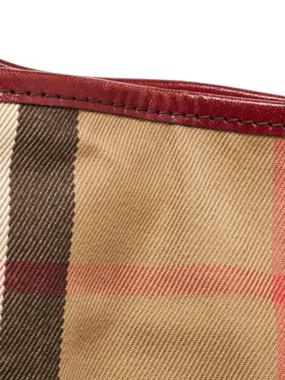 Pre-owned Burberry Check-pattern Tote Bag In Neutral