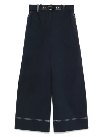 Maje Wide-leg Trousers In Blue